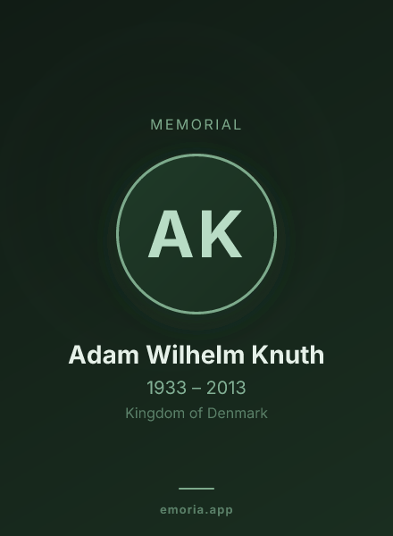 Memorial portrait of Adam Wilhelm Knuth