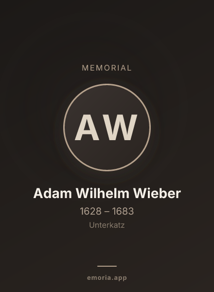 Memorial portrait of Adam Wilhelm Wieber