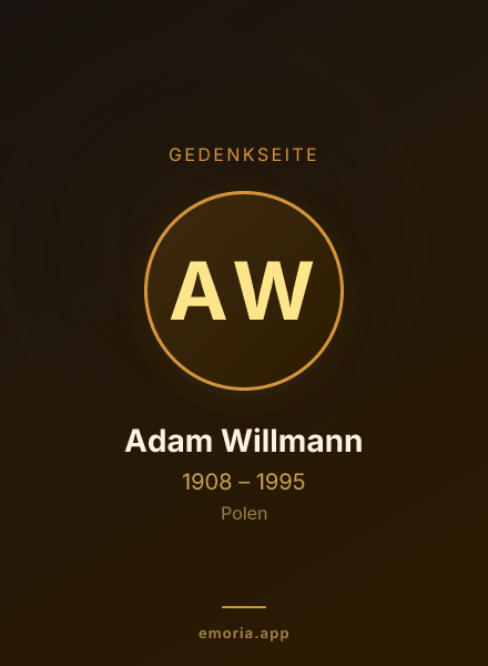 Gedenkportrait von Adam Willmann