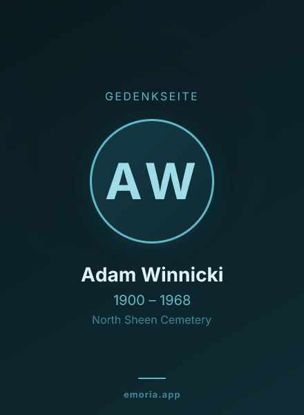 Gedenkportrait von Adam Winnicki