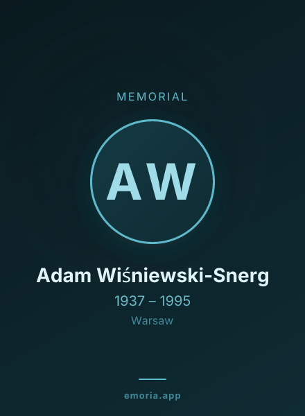 Memorial portrait of Adam Wiśniewski-Snerg