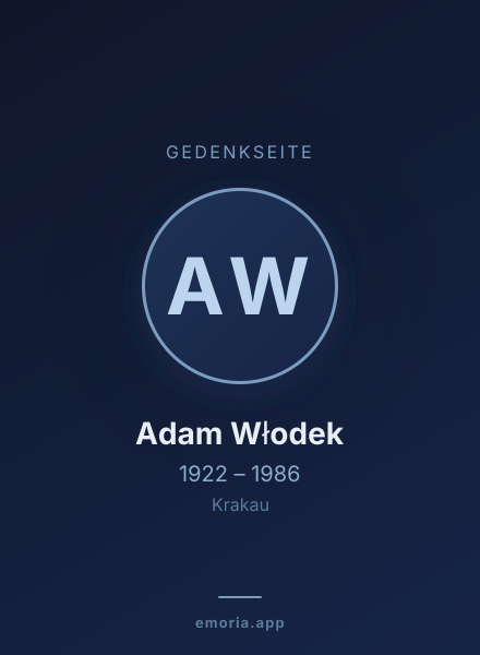 Gedenkportrait von Adam Włodek