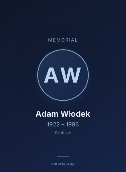 Memorial portrait of Adam Włodek