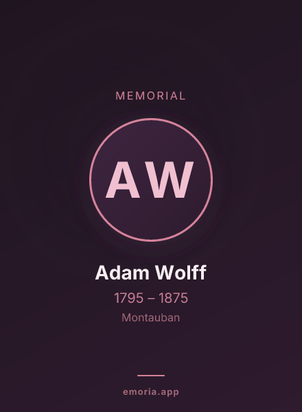 Memorial portrait of Adam Wolff