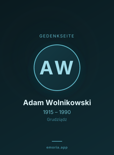 Gedenkportrait von Adam Wolnikowski