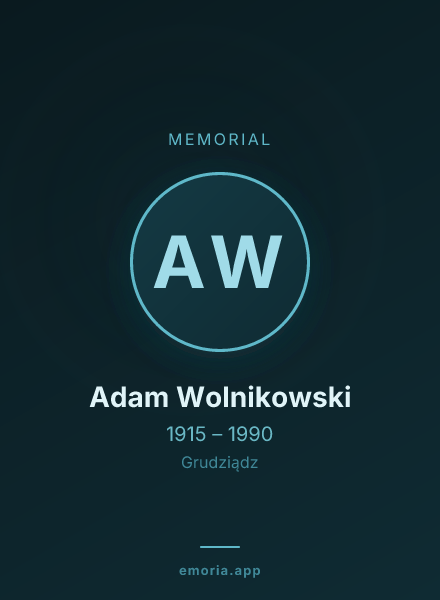 Memorial portrait of Adam Wolnikowski