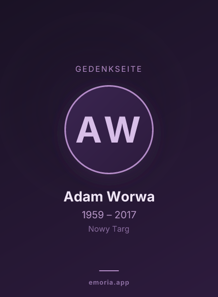 Gedenkportrait von Adam Worwa