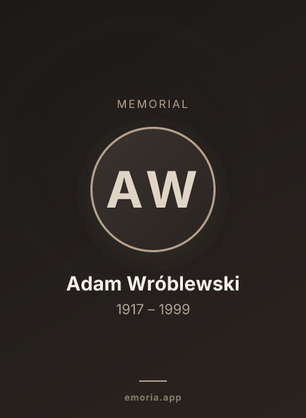 Memorial portrait of Adam Wróblewski