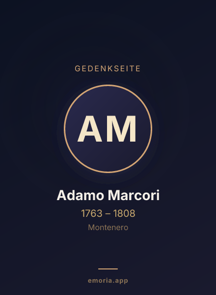 Gedenkportrait von Adamo Marcori