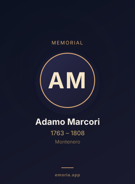 Memorial portrait of Adamo Marcori