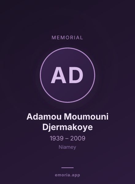 Memorial portrait of Adamou Moumouni Djermakoye