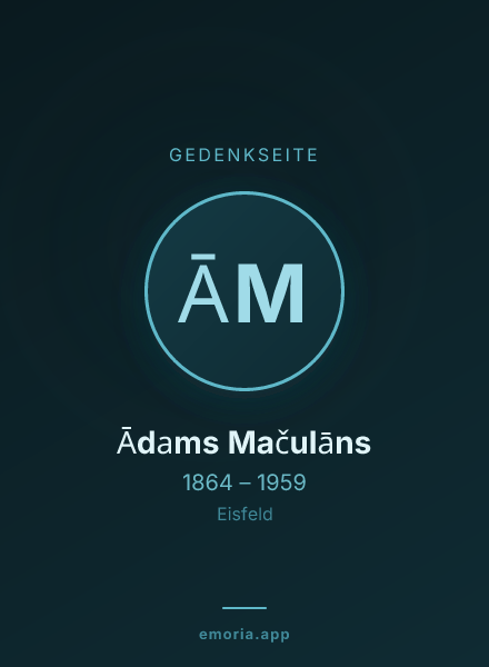 Gedenkportrait von Ādams Mačulāns