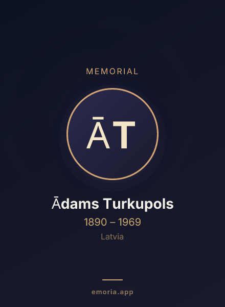 Memorial portrait of Ādams Turkupols