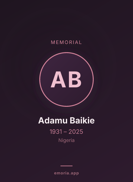Memorial portrait of Adamu Baikie