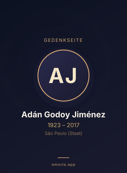 Gedenkportrait von Adán Godoy Jiménez