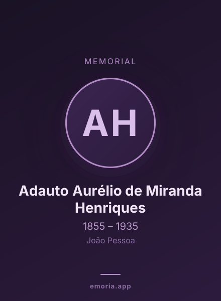 Memorial portrait of Adauto Aurélio de Miranda Henriques