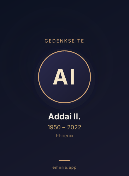 Gedenkportrait von Addai II.
