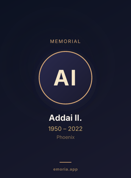 Memorial portrait of Addai II.