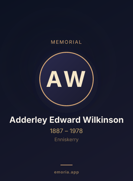 Memorial portrait of Adderley Edward Wilkinson