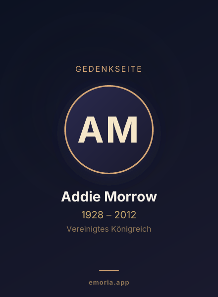 Gedenkportrait von Addie Morrow