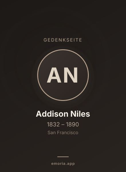 Gedenkportrait von Addison Niles
