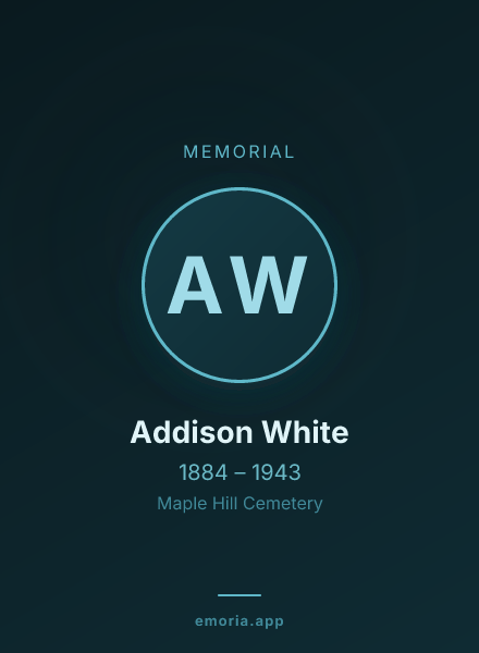 Memorial portrait of Addison White