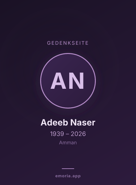 Gedenkportrait von Adeeb Naser