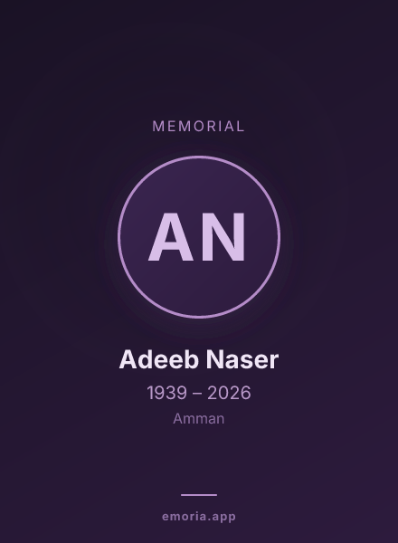 Memorial portrait of Adeeb Naser