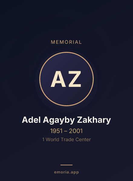 Memorial portrait of Adel Agayby Zakhary
