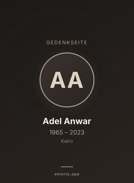 Gedenkportrait von Adel Anwar