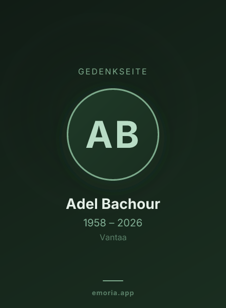 Gedenkportrait von Adel Bachour