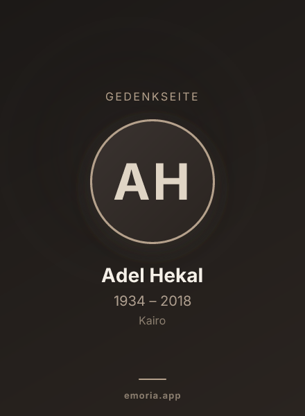 Gedenkportrait von Adel Hekal