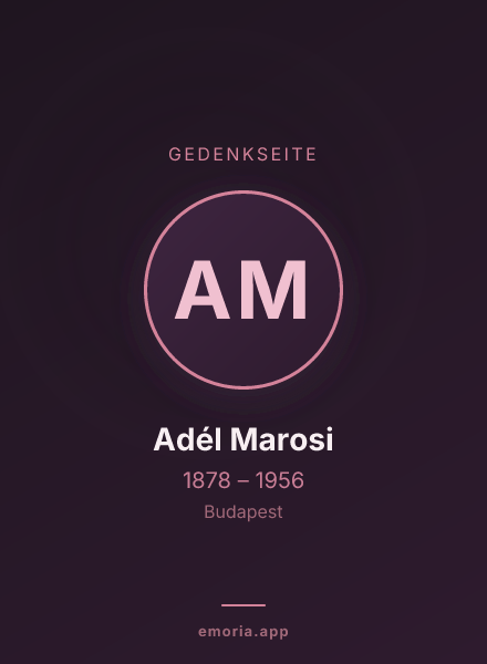 Gedenkportrait von Adél Marosi