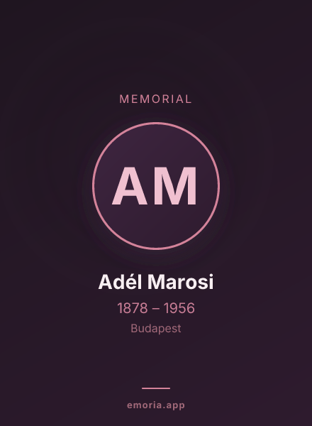 Memorial portrait of Adél Marosi