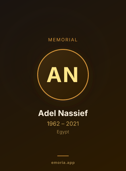 Memorial portrait of Adel Nassief