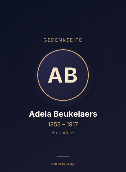 Gedenkportrait von Adela Beukelaers