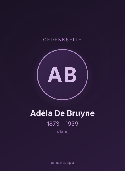 Gedenkportrait von Adèla De Bruyne