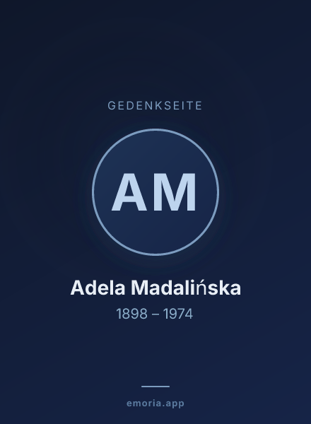 Gedenkportrait von Adela Madalińska