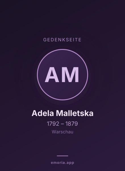 Gedenkportrait von Adela Malletska