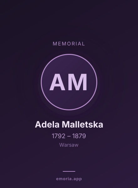 Memorial portrait of Adela Malletska