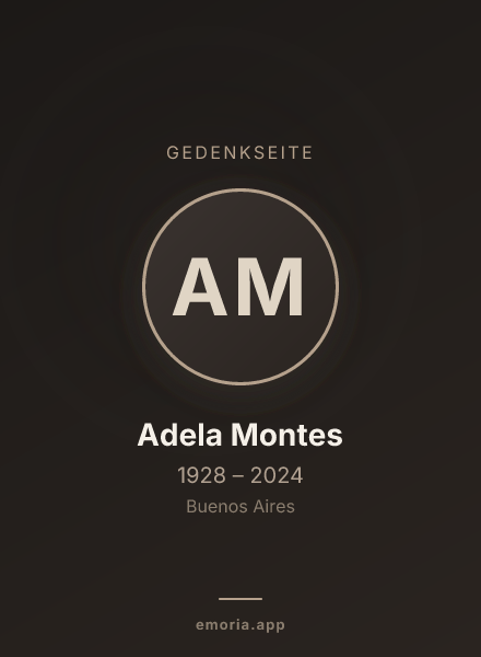 Gedenkportrait von Adela Montes