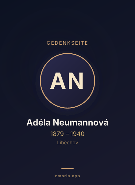 Gedenkportrait von Adéla Neumannová