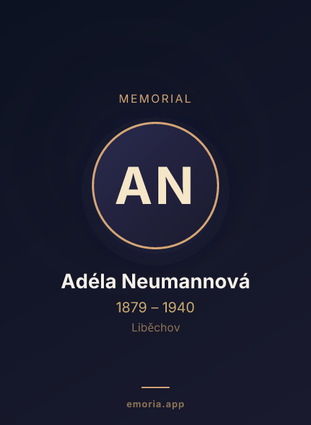 Memorial portrait of Adéla Neumannová