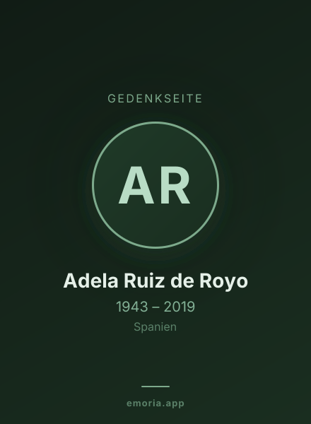 Gedenkportrait von Adela Ruiz de Royo
