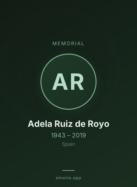 Memorial portrait of Adela Ruiz de Royo