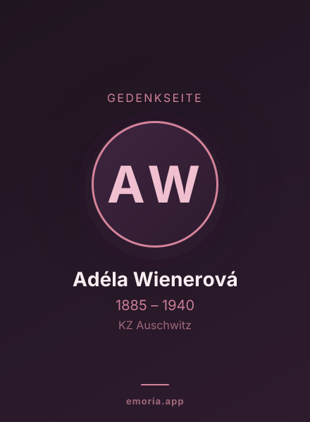 Gedenkportrait von Adéla Wienerová