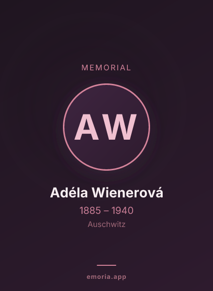 Memorial portrait of Adéla Wienerová