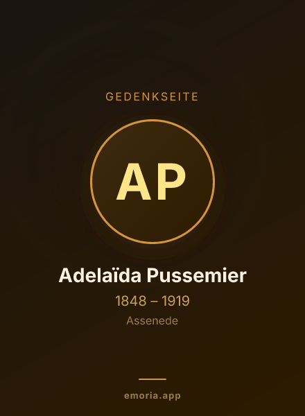 Gedenkportrait von Adelaïda Pussemier