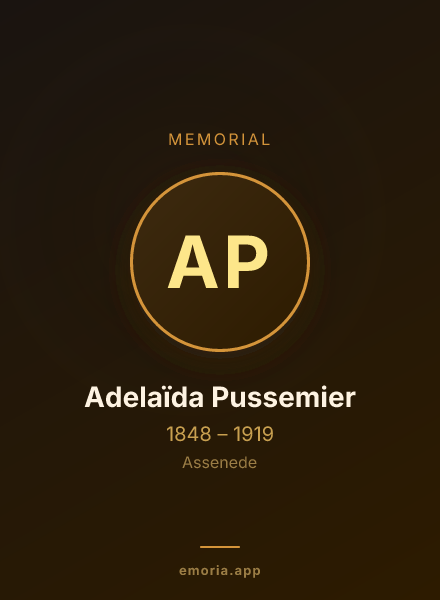 Memorial portrait of Adelaïda Pussemier