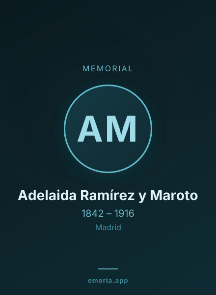 Memorial portrait of Adelaida Ramírez y Maroto